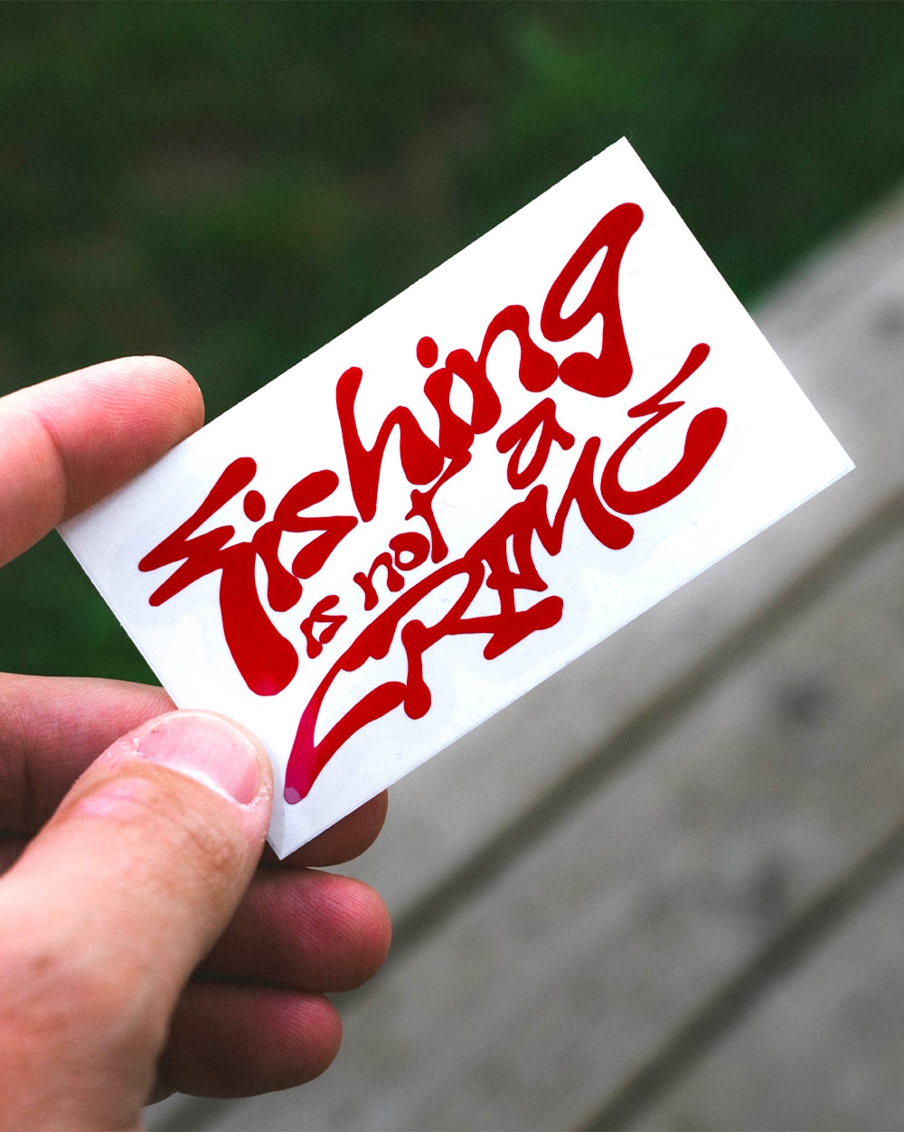 Stickers Fishing is not a crime Rouge