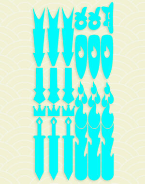 Stick à Swim v1 Bleu cyan